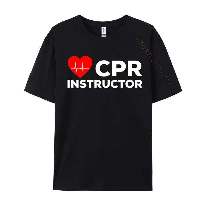 Cpr Instruktor Ekg Srdeční tep Ženy Muži Tričko Topy & Trička Cpr Aed Instruktor Srdeční tep Trička Vtipná Bavlněná Pánská Trička