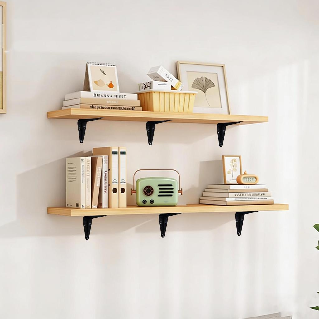 Heavy Duty L-Shaped Triangular Shelf Brackets Cold-rolled Steel Right Angle Wall Mount Joints with Screws Furniture Hardware