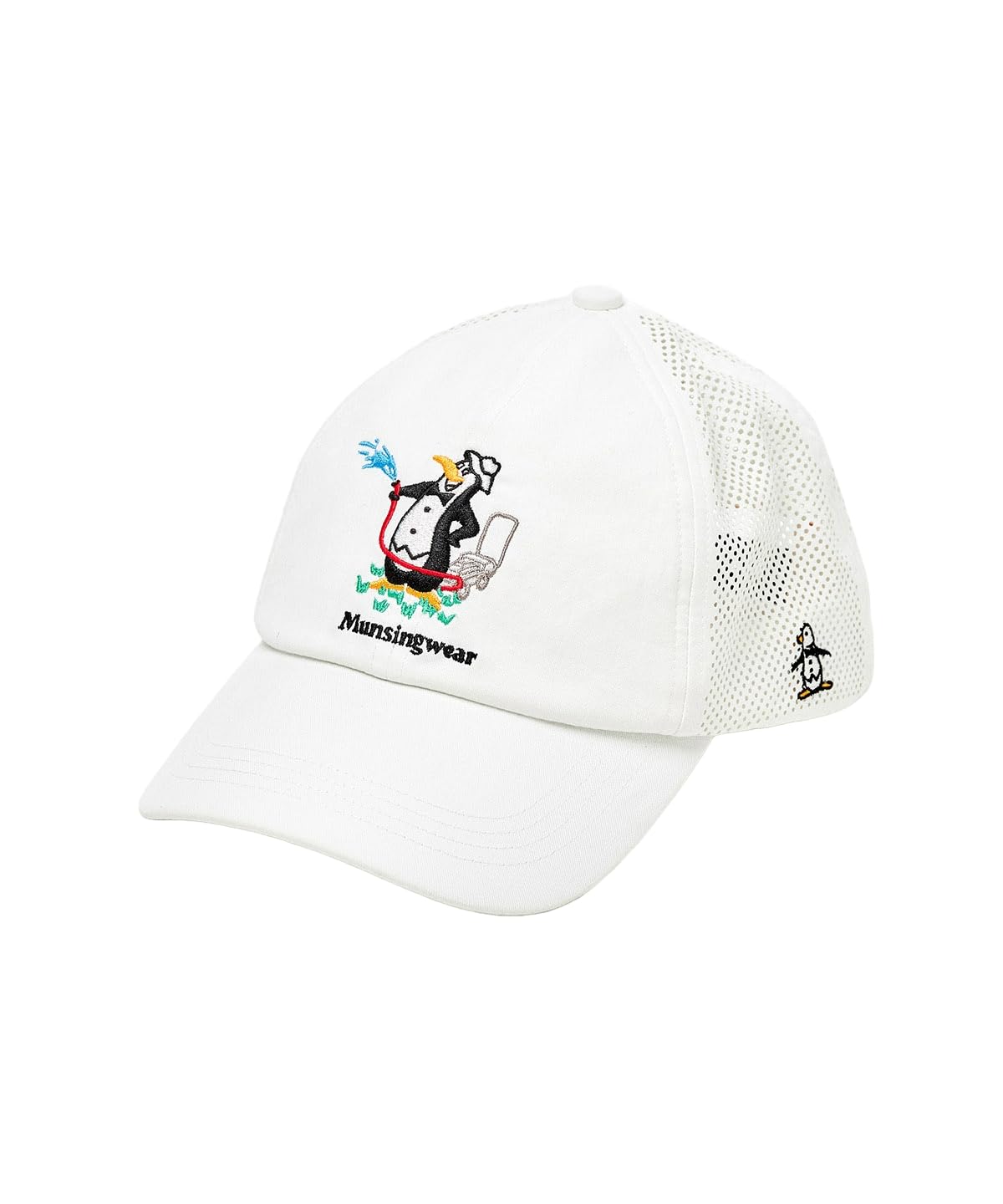 

[Munsingwear] Cap Penguin Cooling Bell Oasis Mesh One-Touch Buckle Golf MG5SCP21M Men s WH00 (White)