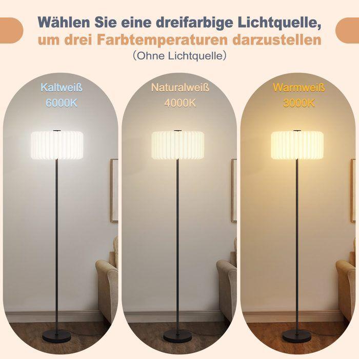Floor Lamp - NETTLIFE - 152 Cm - White Paper Lampshade - G9 Socket - Metal and Acrylic