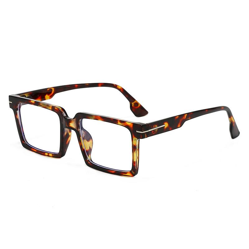 

Classic Fashionable Square Glasses Frame Women High-end Simple Versatile Eyeglasses Men Black Leoapard Eyewear леопардовый