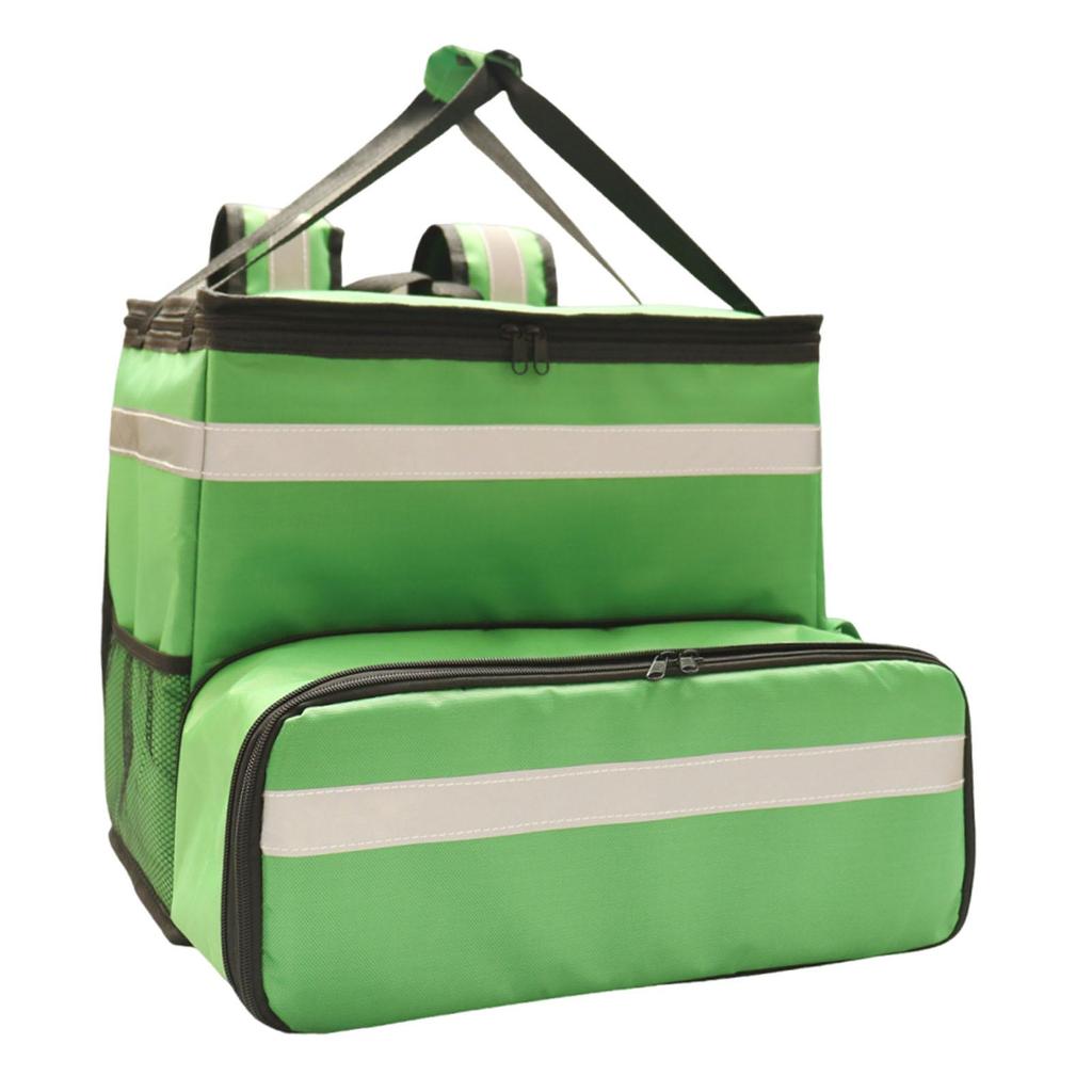 Insulated Food Delivery Backpack for and Cold Reusable Pizza Carrier