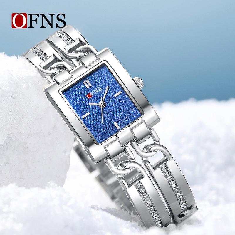 European Style Classic Leopard Print Quartz Watch, Fashionable Waterproof Women's Wristwatch with Sun Pattern and Square Alloy Design