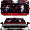 P-Pulp F-Fiction Movie Sun Visor Reusable Aluminum Foil Car Windshield Sun Visor UV Protector Heat Insulation Cover Shade