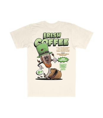 IRISH COFFEE T-Shirt and Kids Tshirt – Fun Graphic Tee for Cocktail Lovers – 100% Organic Cotton – Gift for Bartenders, Drink Enthusiasts & Party Fans