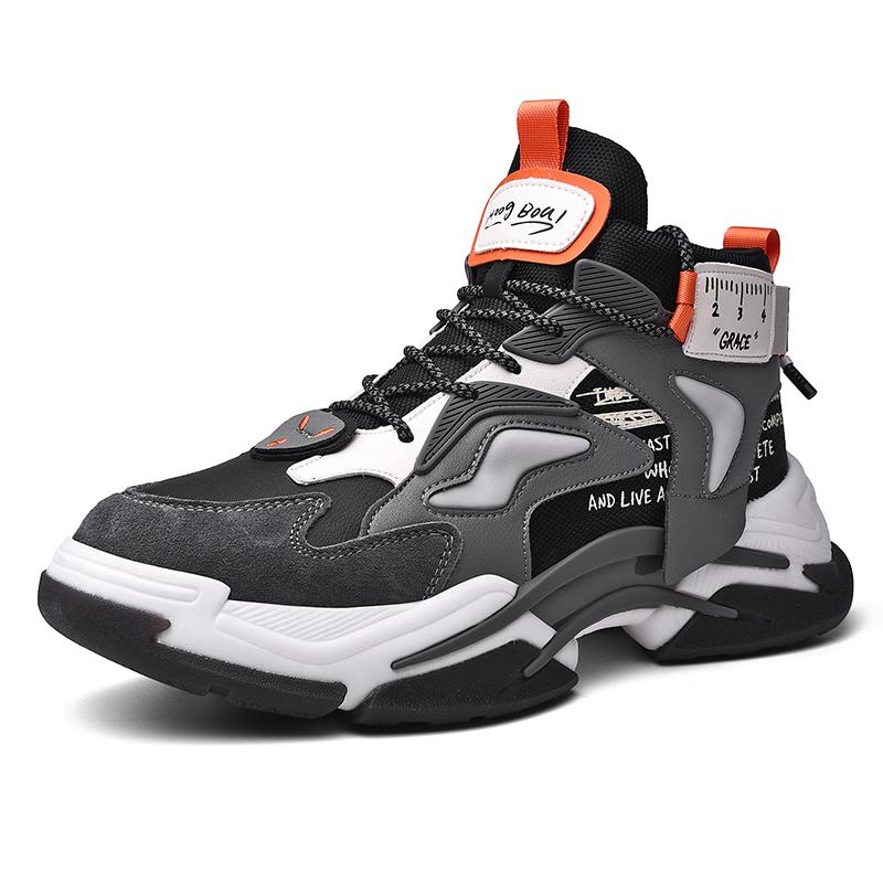 

Чоловіче спортивне взуття Товстий низ Збільшена повітропроникність для бігу Повсякденне спортивне взуття для тата 39 сірий колір/помаранчевий