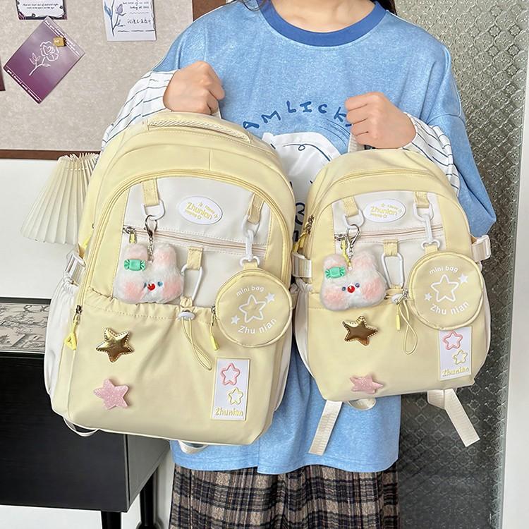 Schoolbag1011 new high-value cute girl schoolbag female Korean version star high school student large-capacity backpack
