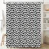 Boho Shower Curtain Dots Patterned Fabric Waterproof Bathroom Decor Vintage Farmhouse Modern Simple Black White Backdrop