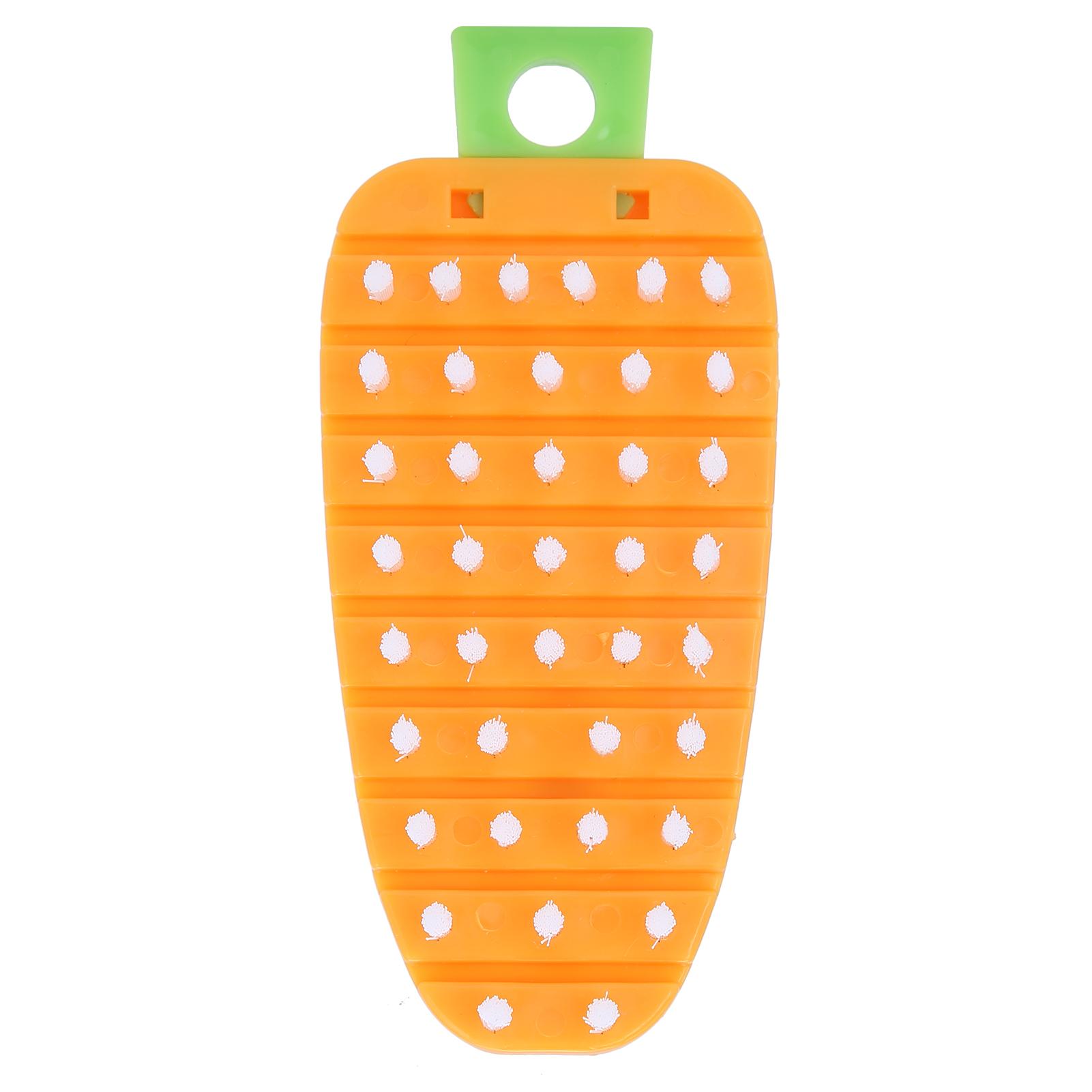 

Carrot Shape Vegetable Brush Potato Scrubbing Brush Fruit Cleaner Kitchen Scrubber оранжевый