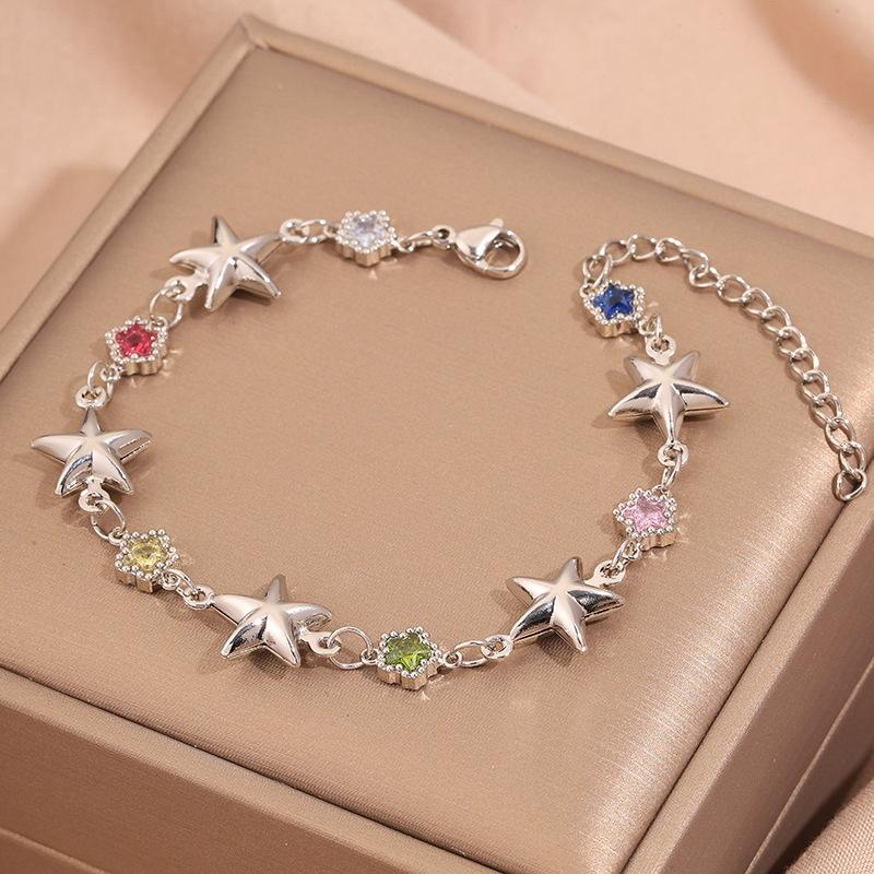 Popular bracelet, titanium steel does not fade, love zircon bracelet, high-end female light luxury niche bracelet, bracelet.