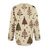 Damemote Langermet Christmas Snowman Snowflake Print Jakke Cardigan
