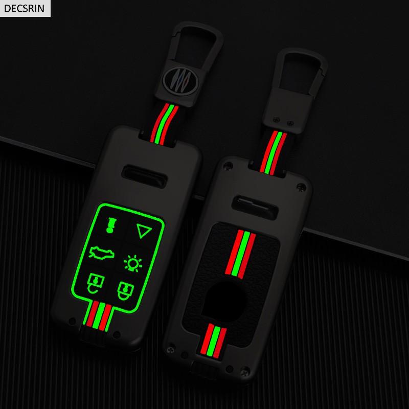 Zinc Alloy+Silicone Car Key Case Cover For Volvo XC60 V60 S60 S80 XC70 V40 5 6 Buttons Remote Key Protection Holder Shell