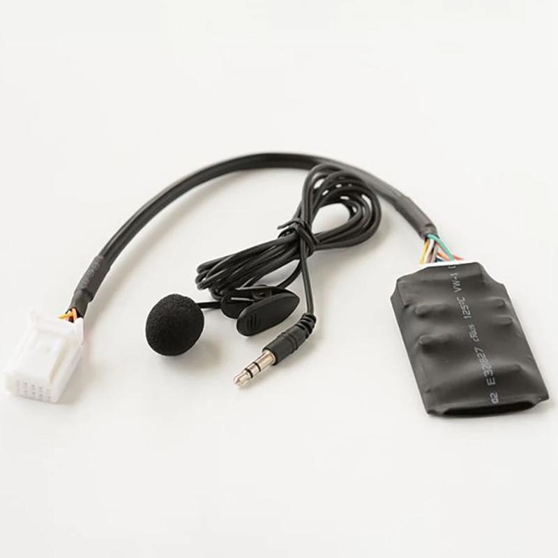 Car Radio Bluetooth-compatible Auxiliary Cable Microphone Plastic Adapter Cable Wireless Music Transmitter Cable Plastic