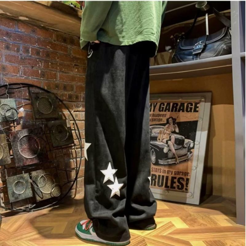 M-8XL Mărime mare, primăvară și vară, pantaloni de sport americani la modă, pantaloni largi, sport, drepți, pentru bărbați
