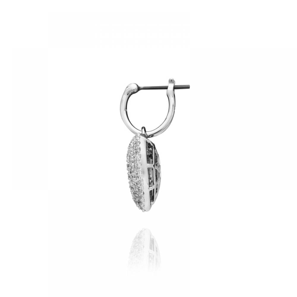 Swarovski 5680392 Idyllia Hyperbola Heart Hoop Drop Earrings