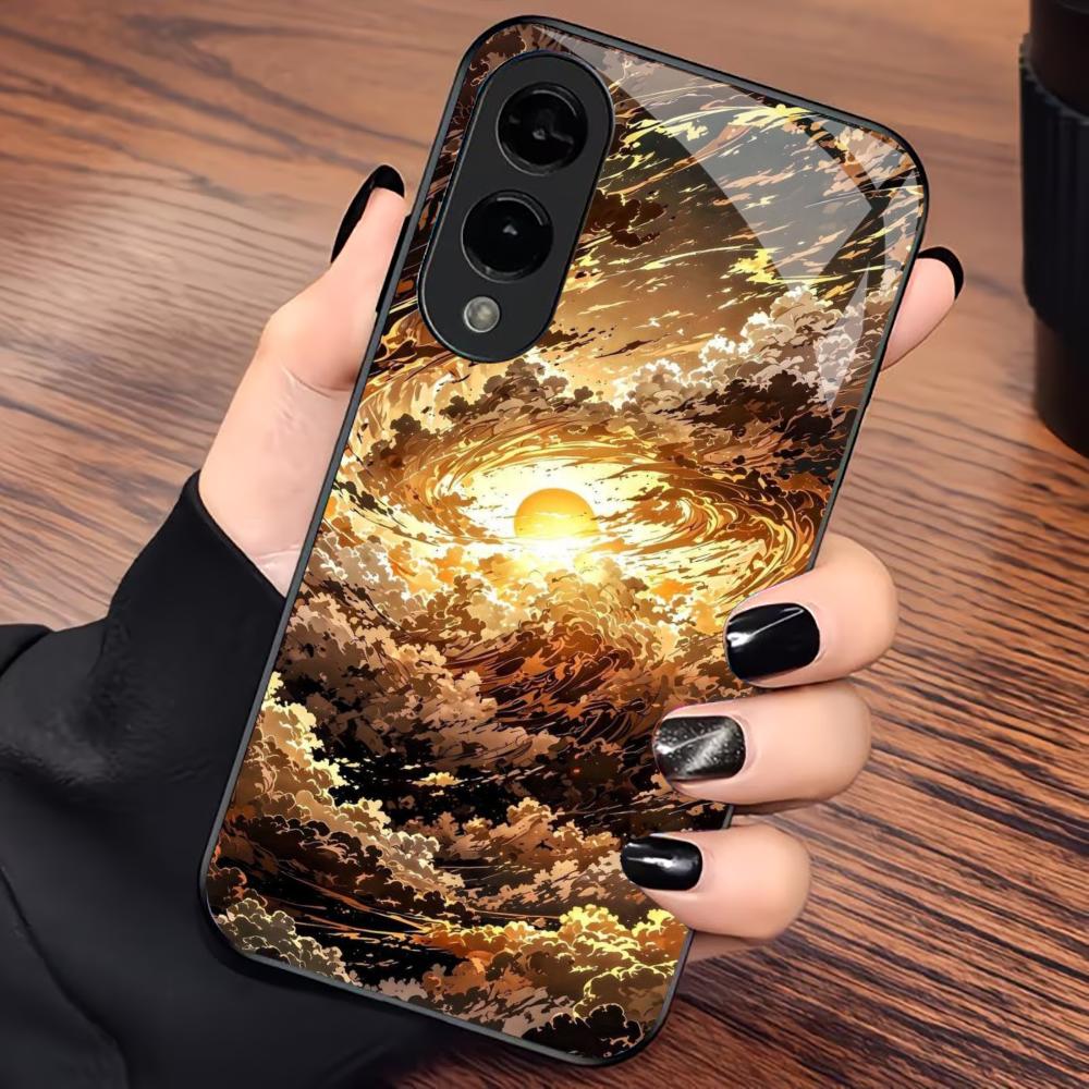Corona Exquisite Atmosphere PhoneCase Glass PhoneCase for Samsung Galaxy S26 S25 S24 S23 S22 S21 FE,Ultra,Plus Dropresistant
