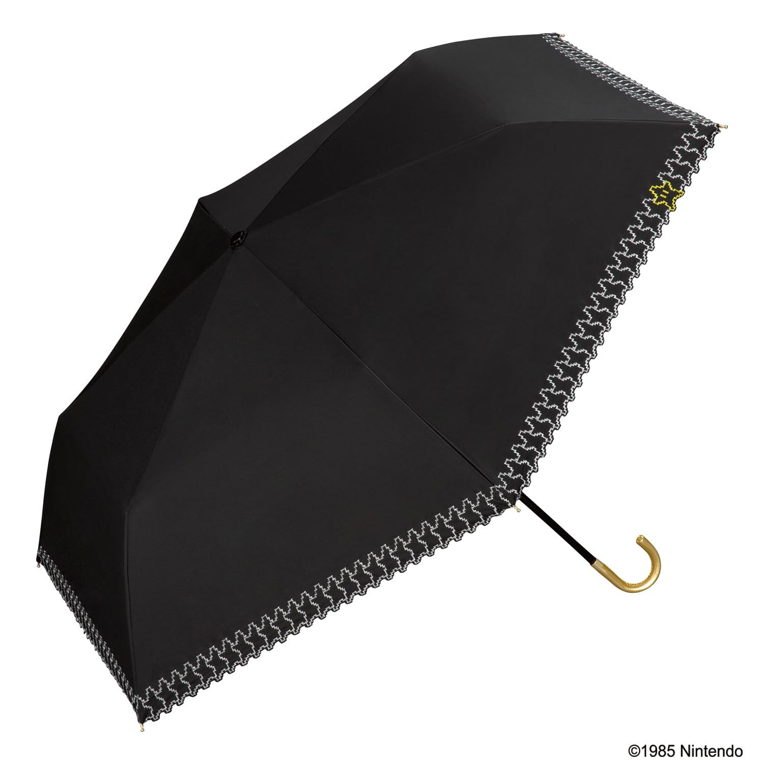 

Folding Sunshade Scalloped Super Mario Black Light UV Suitable for Sunny and Rainy 49cm Nintendo Collaboration Game 2024Wpc. Parasol, Item, чорний