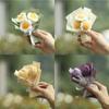 Hand Woven Puffs Crochet Flowers Hand-Knitted Gift for Lovers Mini Artificial Flower Mini Size Flower Bouquet Valentine's Day