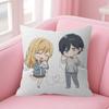 Anime My Love Story With Yamadakun At Lv999 Cushion Cover Inches Farmhouse Decor Home Throw Pillow Covers for Couch Decorations