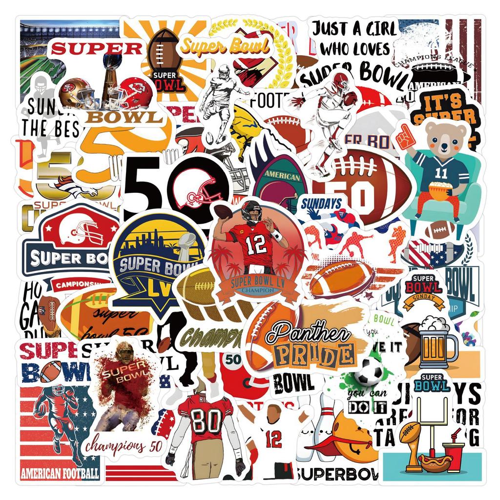 60 New SuperBowl Graffiti Stickers Decorative Notebook Guitar Personalized Waterproof Stickers