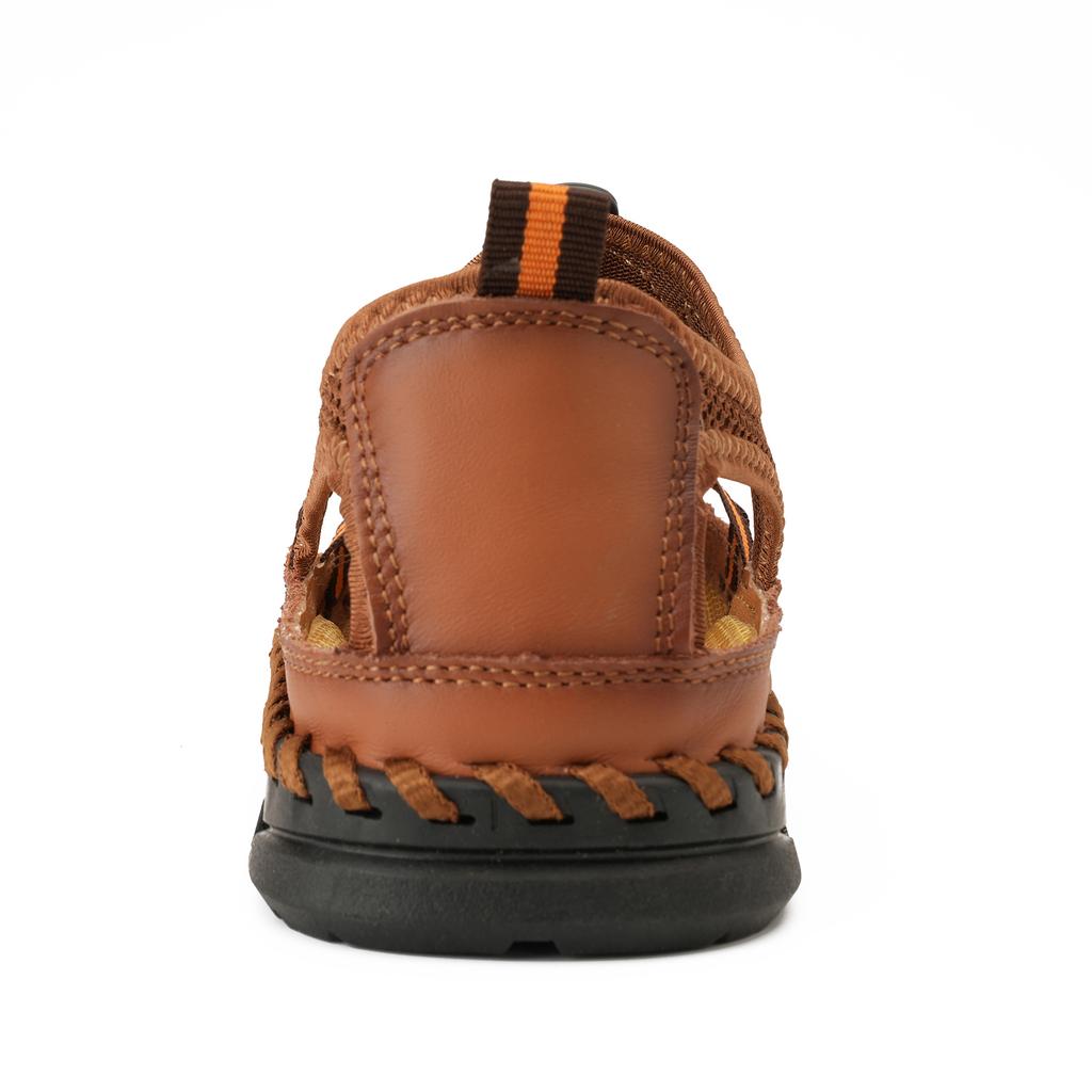 Summer Men's Leather Beach Sandals Handmade Mens Closed Toe Sandals Mens Leather Sandals