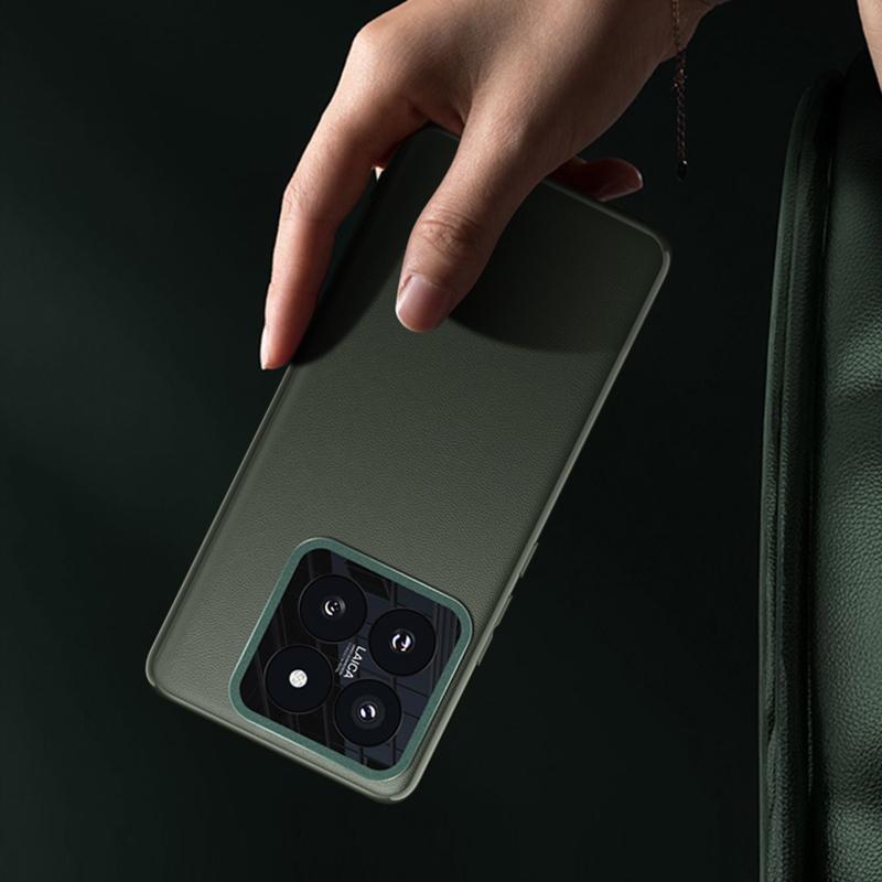 For Xiaomi 14 Pro Case Metal Lens Protection PU Leather Coated Back Cover (2nd Gen)