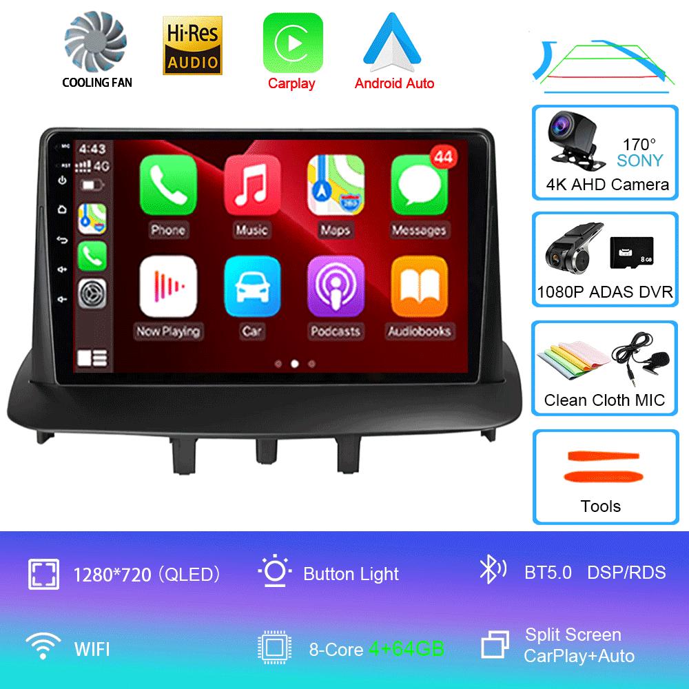 Android14 For Renault Megane 3 Fluence Samsung SM3 2008  - 2014 Car Radio Navigation Multimedia Video Player DSP BT Carplay