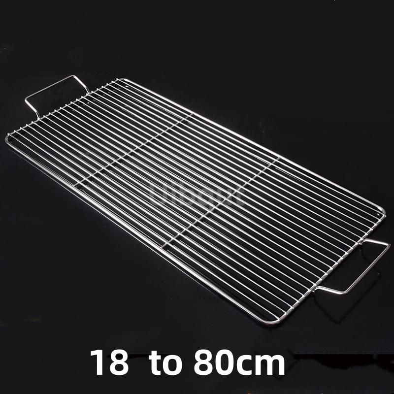 Stainless Steel 304 Food Grade BBQ Charcoal Grate Barbecue Grill Wire Net Mat Grid Mesh Net with Two Handles for Handy Use