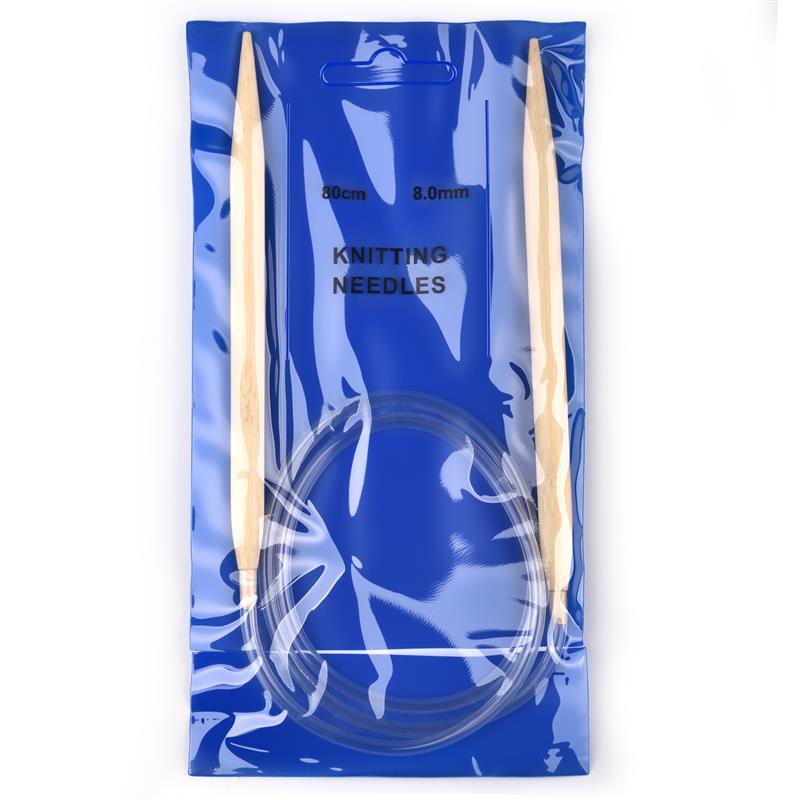 2mm-8mm Bamboo Plastic Circular Knitting Needles Beige Crochet Needles Pins Needle Craft Tools DIY Sewing Tools