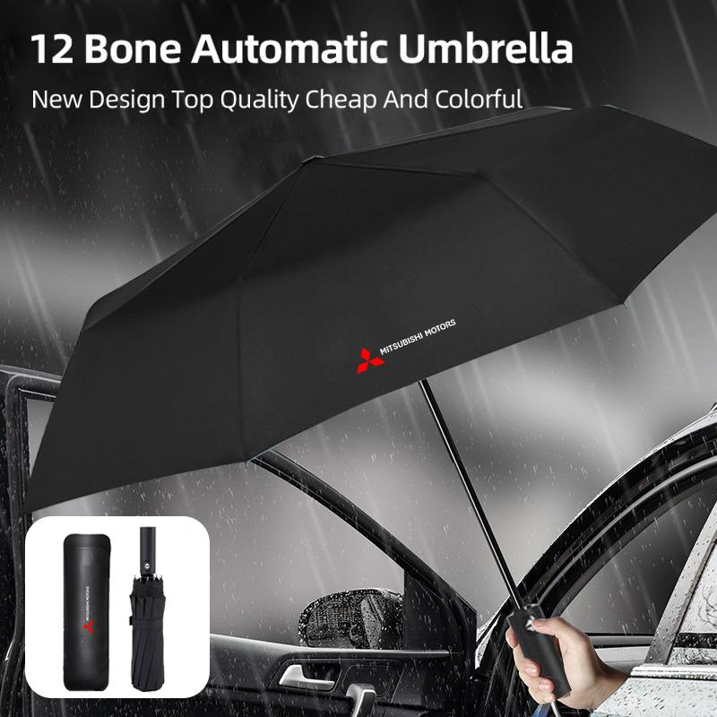 12 Bone Umbrella Collapsible Sunshade Uv Protection For Mitsubishi Outlander Lancer Cross Colt Xpander Mirage Attrage