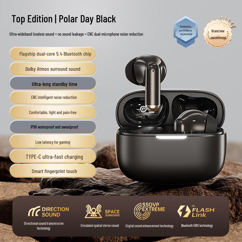 2025 Semi-In-Ear Bluetooth Headphones: High-Quality Sound, Long Battery Life, Perfect for Running, Men & Women.