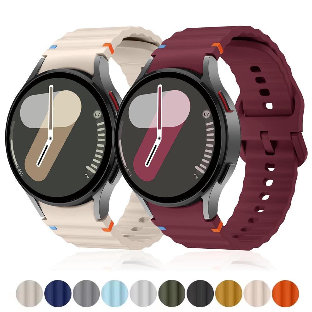 Sport Band for Samsung Galaxy watch 7/FE/4/5/6 classic/5 Pro 40 44mm No Gaps correa bracelet silicone belt Galaxy watch 7 straps