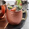 530ml Edelstahl Moscow Mule Becher Cocktail Weinglas Gehämmert Kupferfarben Bierkrüge Kaffeetasse Milchbecher Barbecher Trinkgeschirr Langlebig