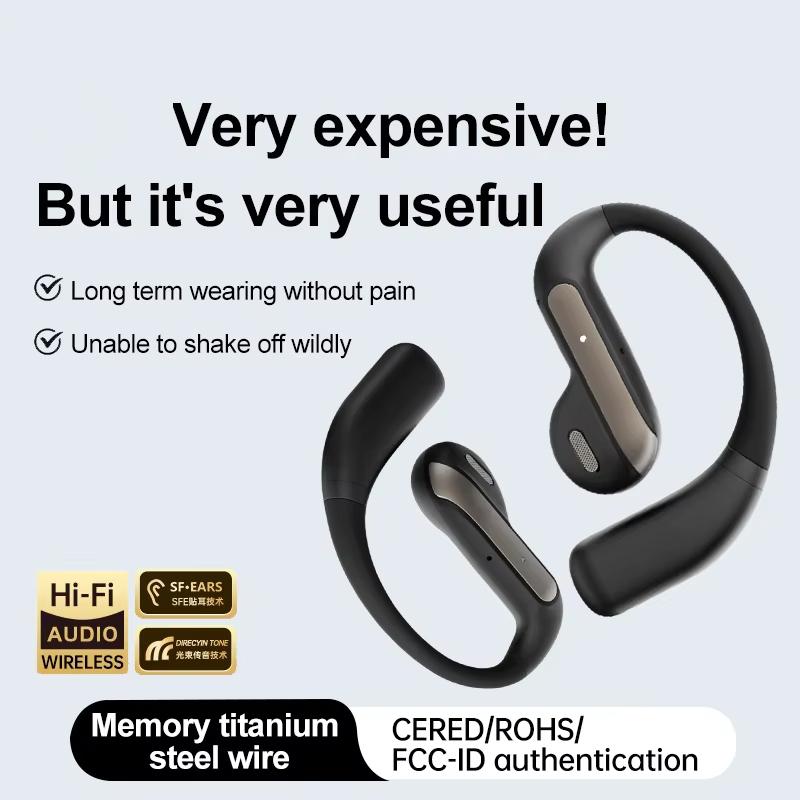 AI Smart Translation Headset Noise Cancelling Wireless Headphones Waterproof Sports Stereo Earbuds With Mic Bluetooth 5.4 Earphones