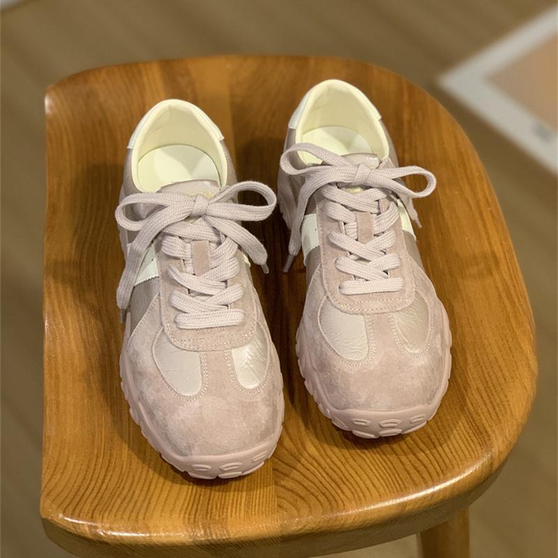 Lan Cabinet Taro Purple German Training Shoes Women's Forrest Gump Shoes 2025 Spring New Women's Shoes Show Small Non-slip Casual Sports Shoes