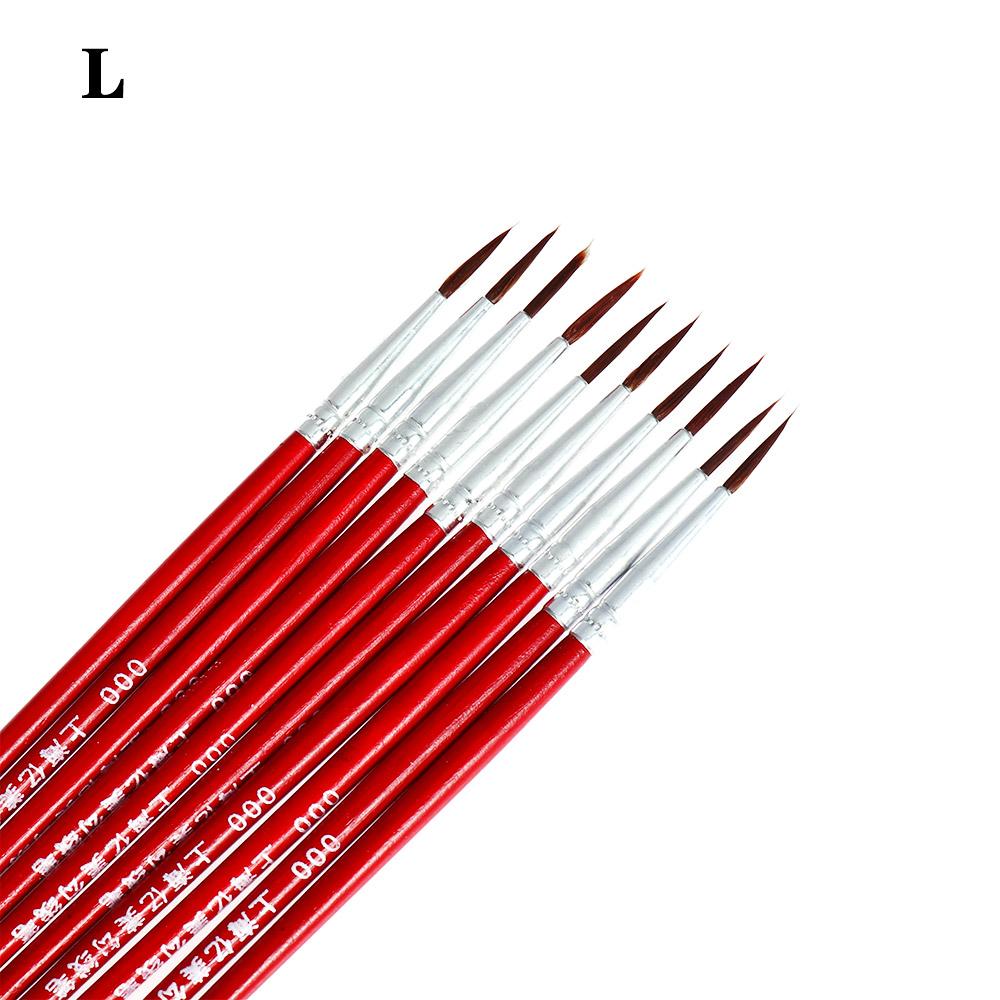 

10 PCs/Set Fine Hand Painted Thin Hook Line Pen Art Supplies Durable Nylon Brush Acrylic Paint Drawing Art Pen School Stationery