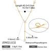 18K Gold Plated Stainless Steel Butterfly Figaro Chain Y Necklace Tarnish Free Zircon Pendant Office/Career Layering Jewelry for