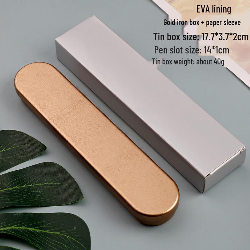 Tinplate Eyebrow Pencil Case with Sponge Base – Durable, Gift-Ready & Drop-Resistant for Students.