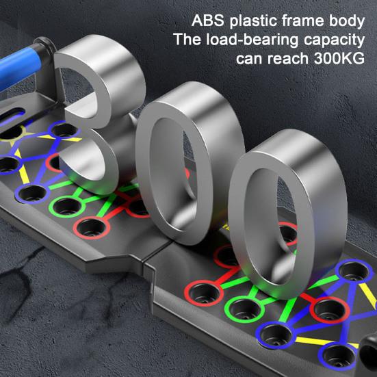 Placă de push-up pliabilă cu mâner anti-alunecare 28 găuri Bărbați Piept Antrenor de mușchi abdominali Placă de bară Push-up Grip Home Gym Echipament de fitness