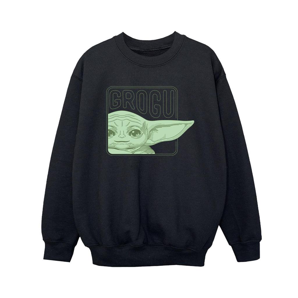Star Wars Boys The Mandalorian Grogu Box Sweatshirt