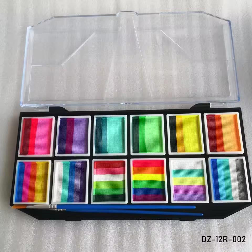 Facial Water-Soluble Body Painting Face Makeup Palette for Kids Adults Stage Halloween Cosplay Party Art Supplies Makeup Kit
