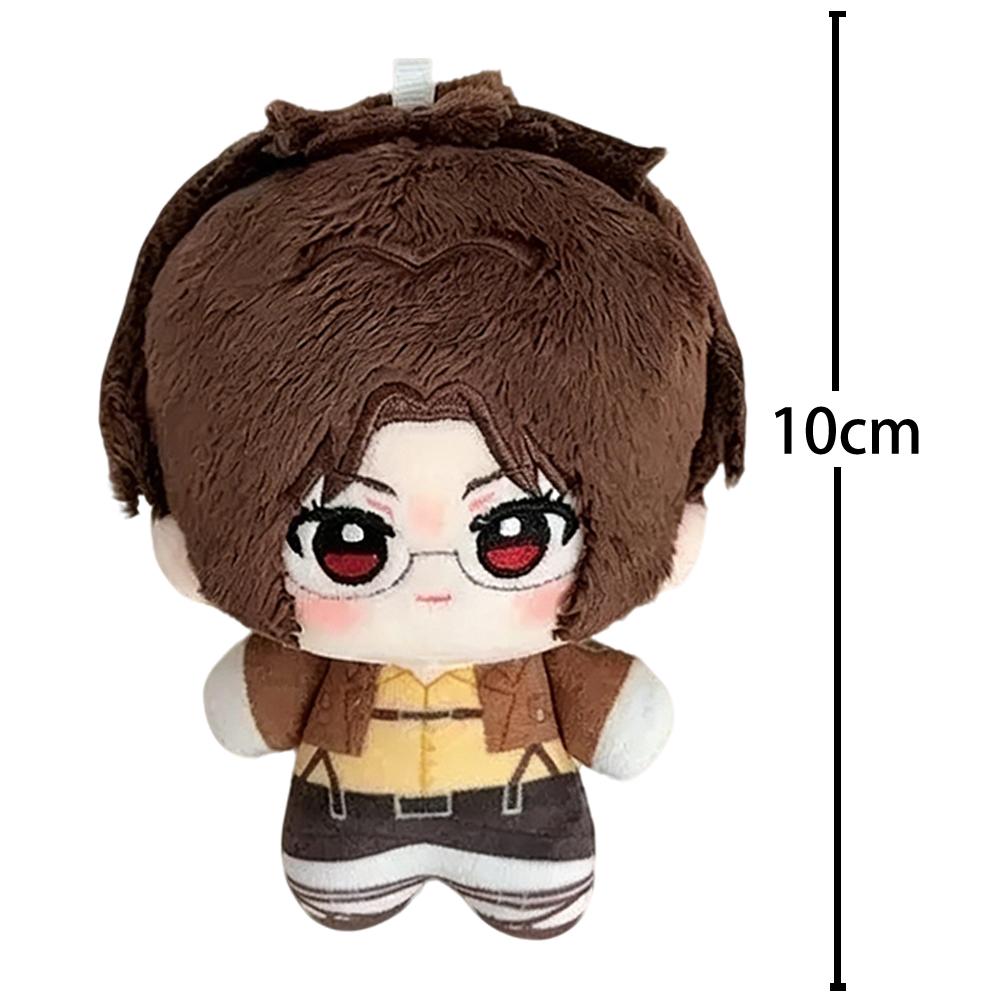 Titan Anime Plush Toy Eren Jaeger plushies Stuffed cotton Hange Zoe plush doll Levi Figure Collection Pendant keychain Gift 10cm
