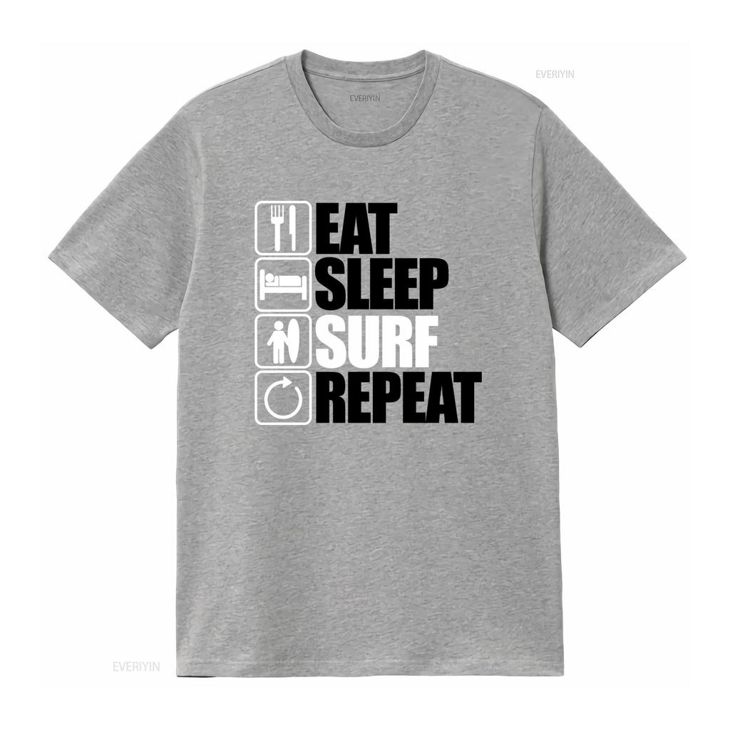 Eat Sleep Repeat T Shirt for Casual Streetwear vintage Washed homme streetwear Slightly Comfortable Top For Everyday Wear