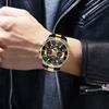 Stainless Steel Watch Men's Quartz Watch Green Water Ghost Watch Men's Calendar Watch Men's Steel Strap Watch Student Watch