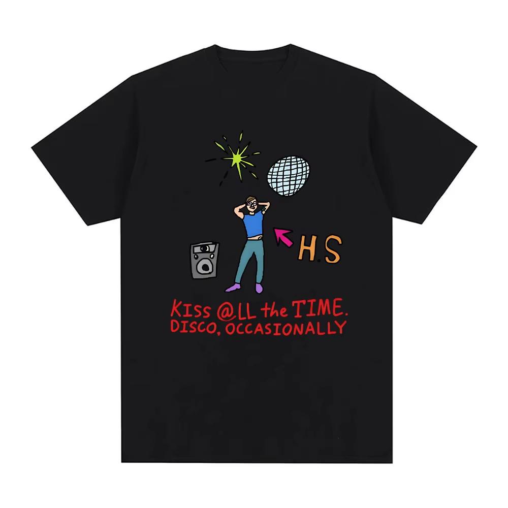 Kiss All The Time Disco Occasionally Unisex Classic Classic T-Shirt HarryStyle Pure Cotton Tees Roupas Femininas Anime Clothing