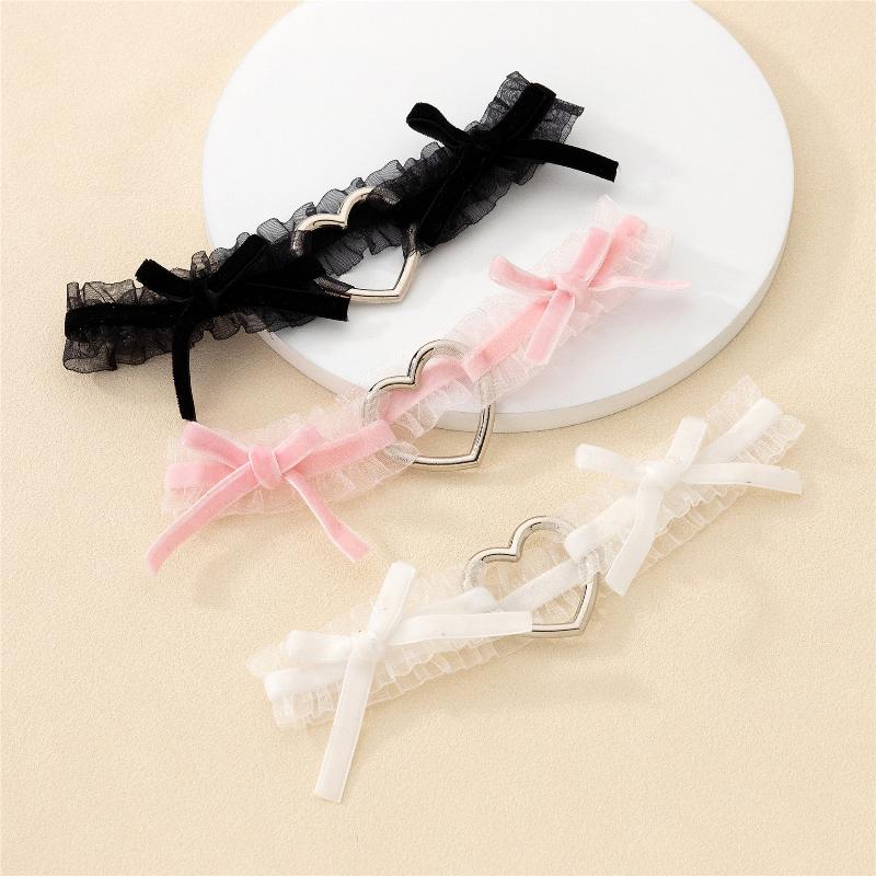 1 Piece Lace Love Elastic Bow Leg Ring Love Lolita Bride Leg Garter Thigh Ring Role Playing Leg Ring Wedding Sexy Garter