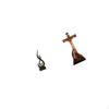 Abstract Flame Resin Figurine Modern Art Sculpture for Living Room Cabinet Jesus Holy Religious