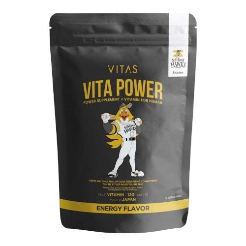 

VITAS VITA POWER SoftBank Hawks Collaboration Package Vita Power Maca Zinc Multivitamin 120 Tablets 30-Day Supply