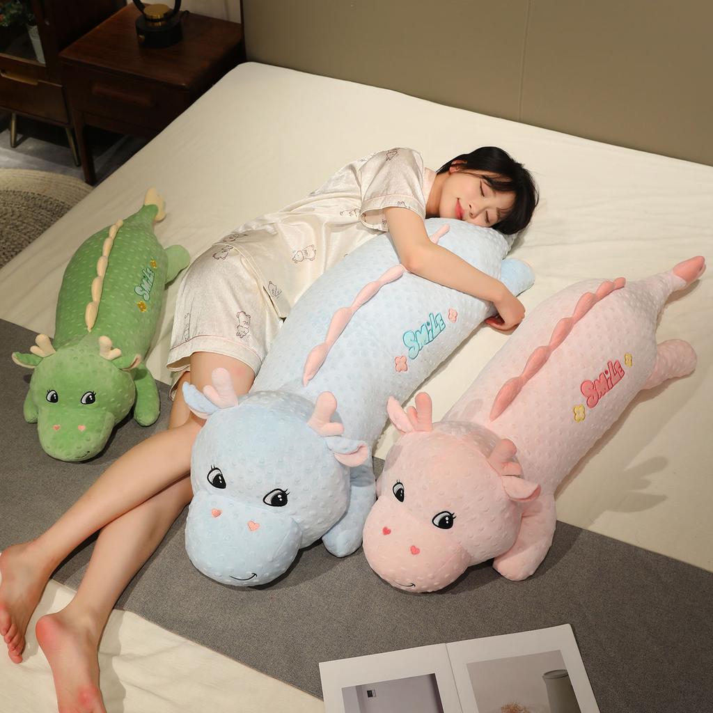 Breathable Snuggly Dragon Bolster Soft Companions Cozy Plush Lying Prone Dragon Sleepy Fling Cushion Chamber Ornament Boys Girls Present