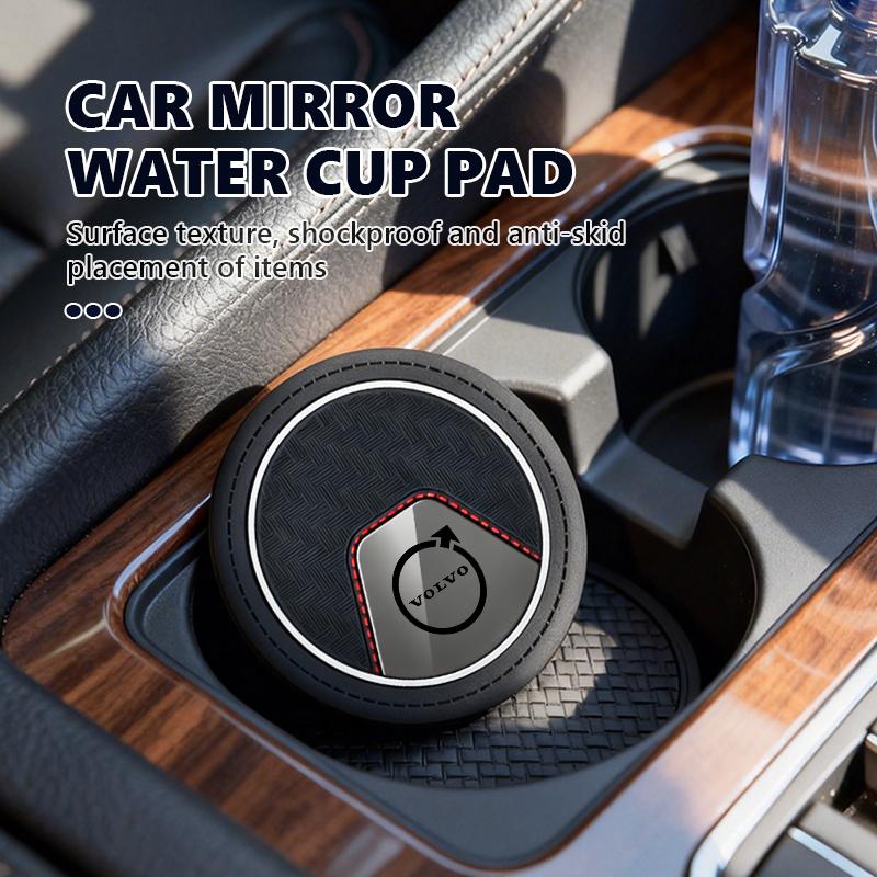 2Pcs Car Cup Mat Anti-Slip Drink Coaster Auto Interior Cup Holder Pad For Volvo V50 S60 XC60 S40 XC40 XC90 V60 S80 S90 V70 XC70 NS0